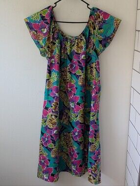 VTG Hilo Hattie Hawaiian Dress Size Large